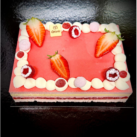 ENTREMETS FRAISE - CITRON VERT